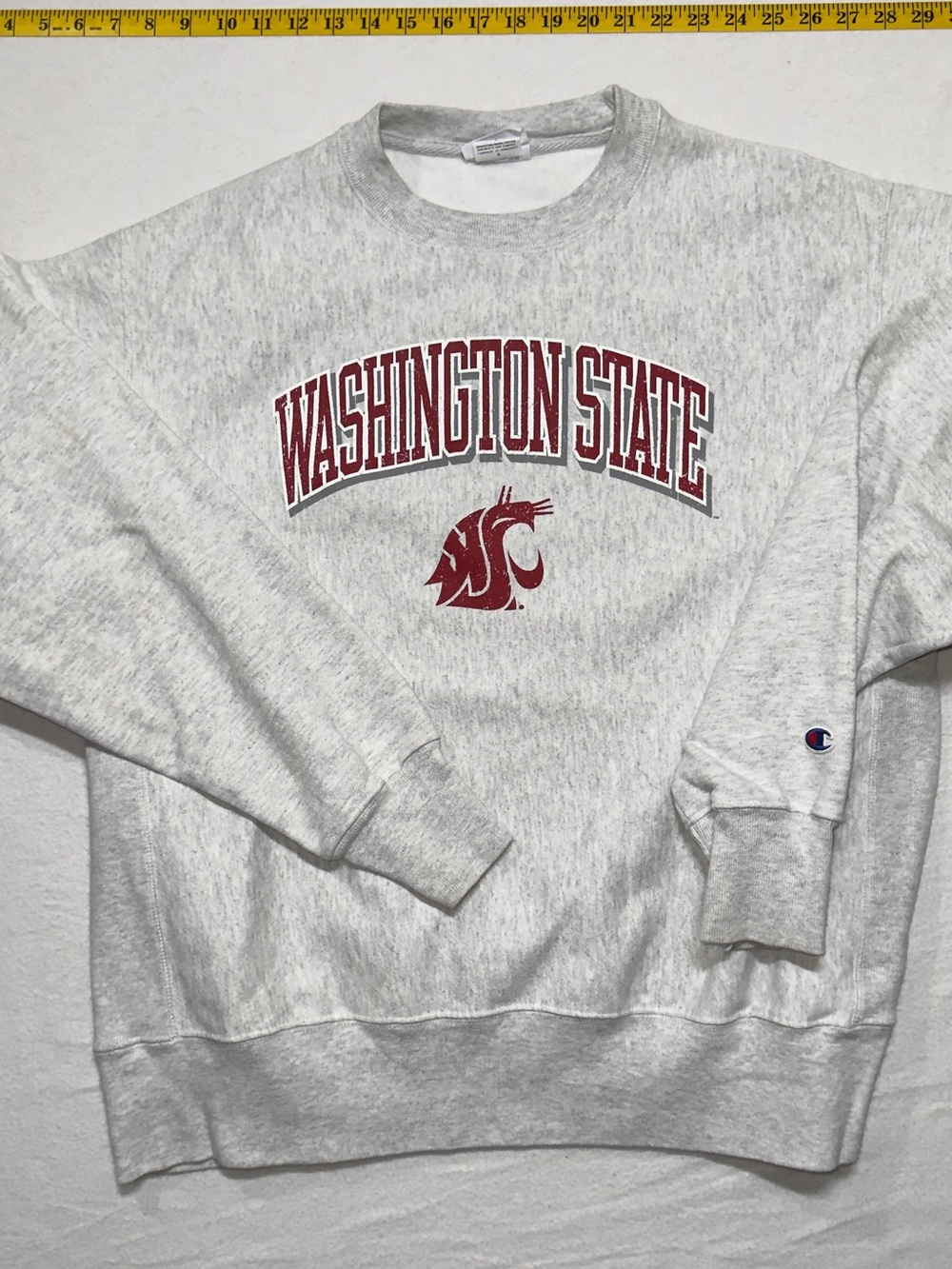 Vintage Champion Washington State Gray Crewneck Sweatshirt reverse weave